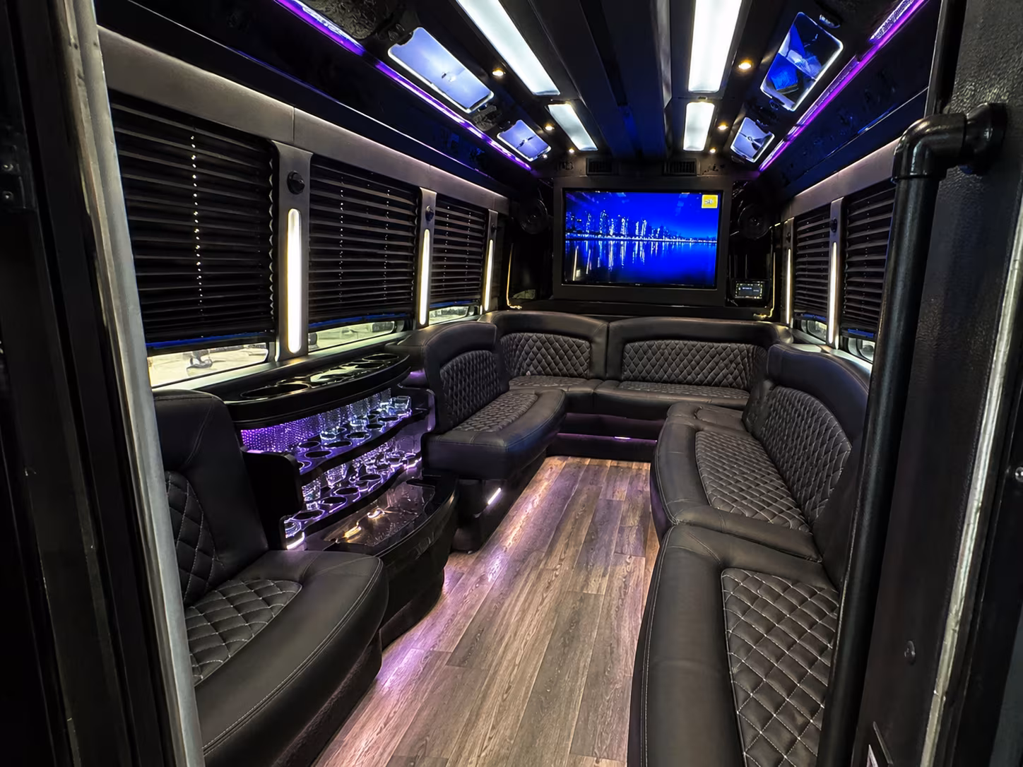28 Passenger Party Bus Inside