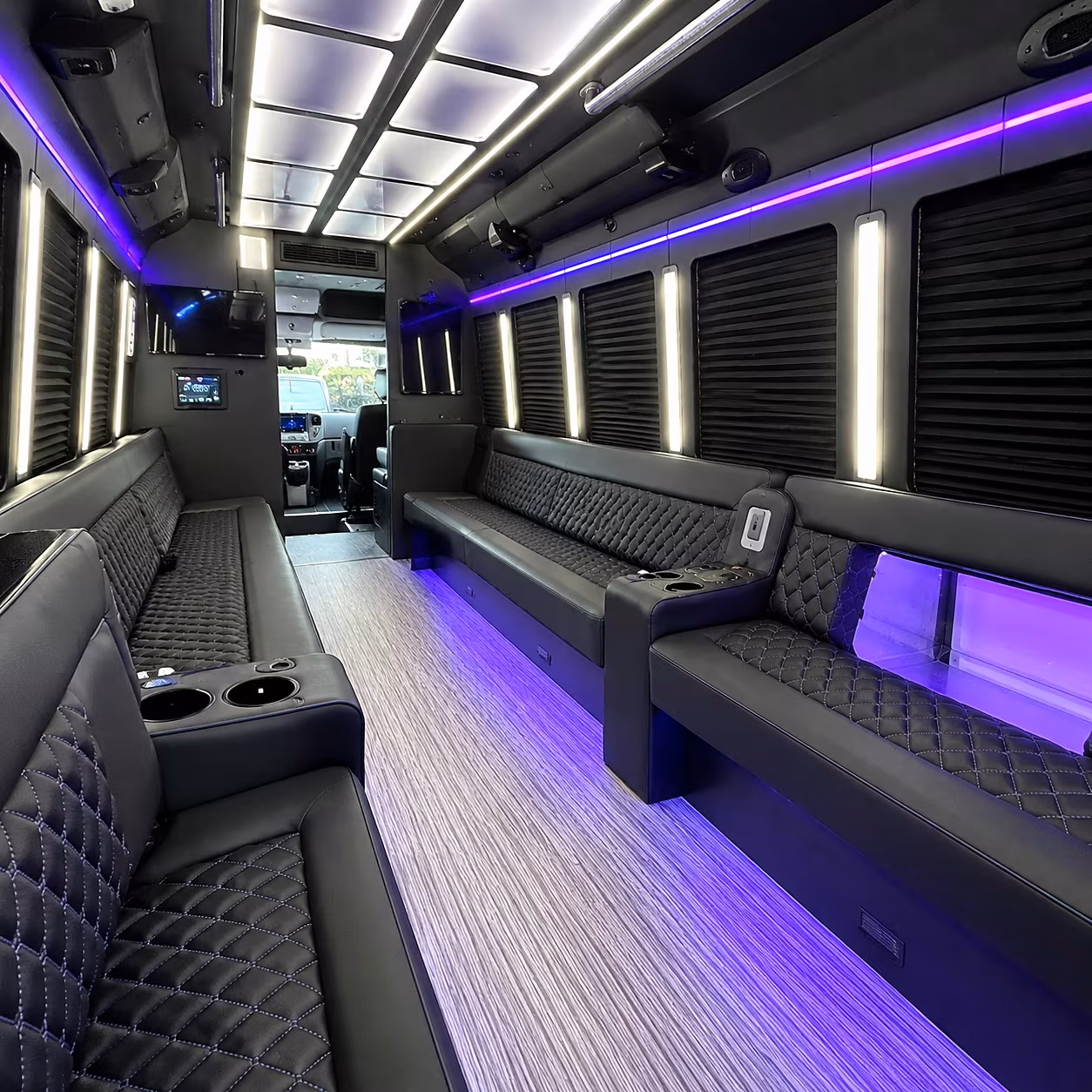 50 Passenger Party Bus Inside