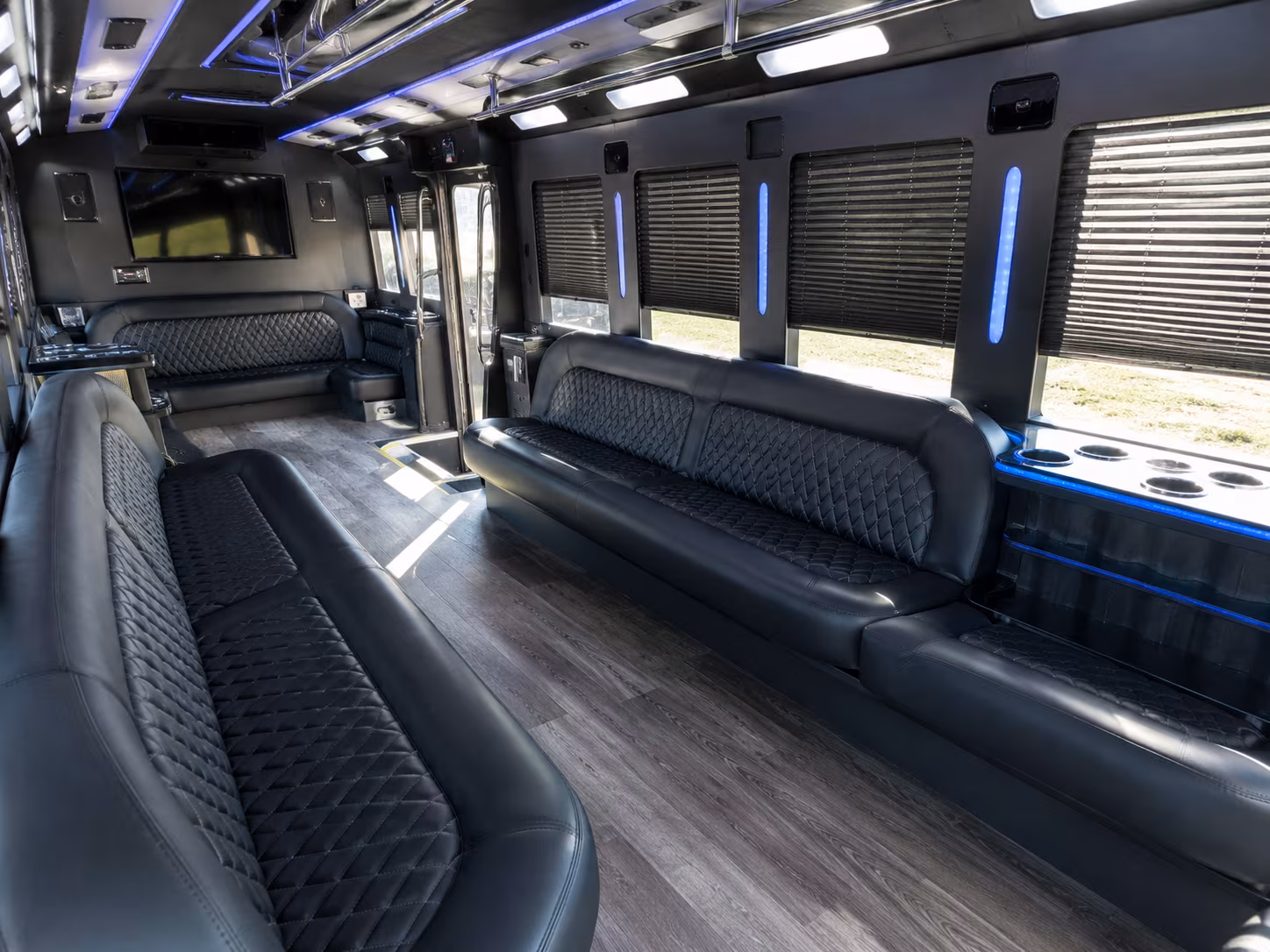 Irvine Birthday, Sweet 16, & Quinceañera Transportation party bus exterior