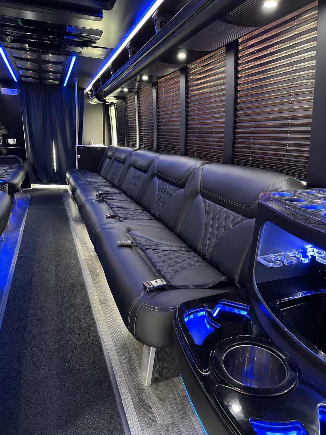 Irvine Prom & Homecoming Transportation party bus exterior