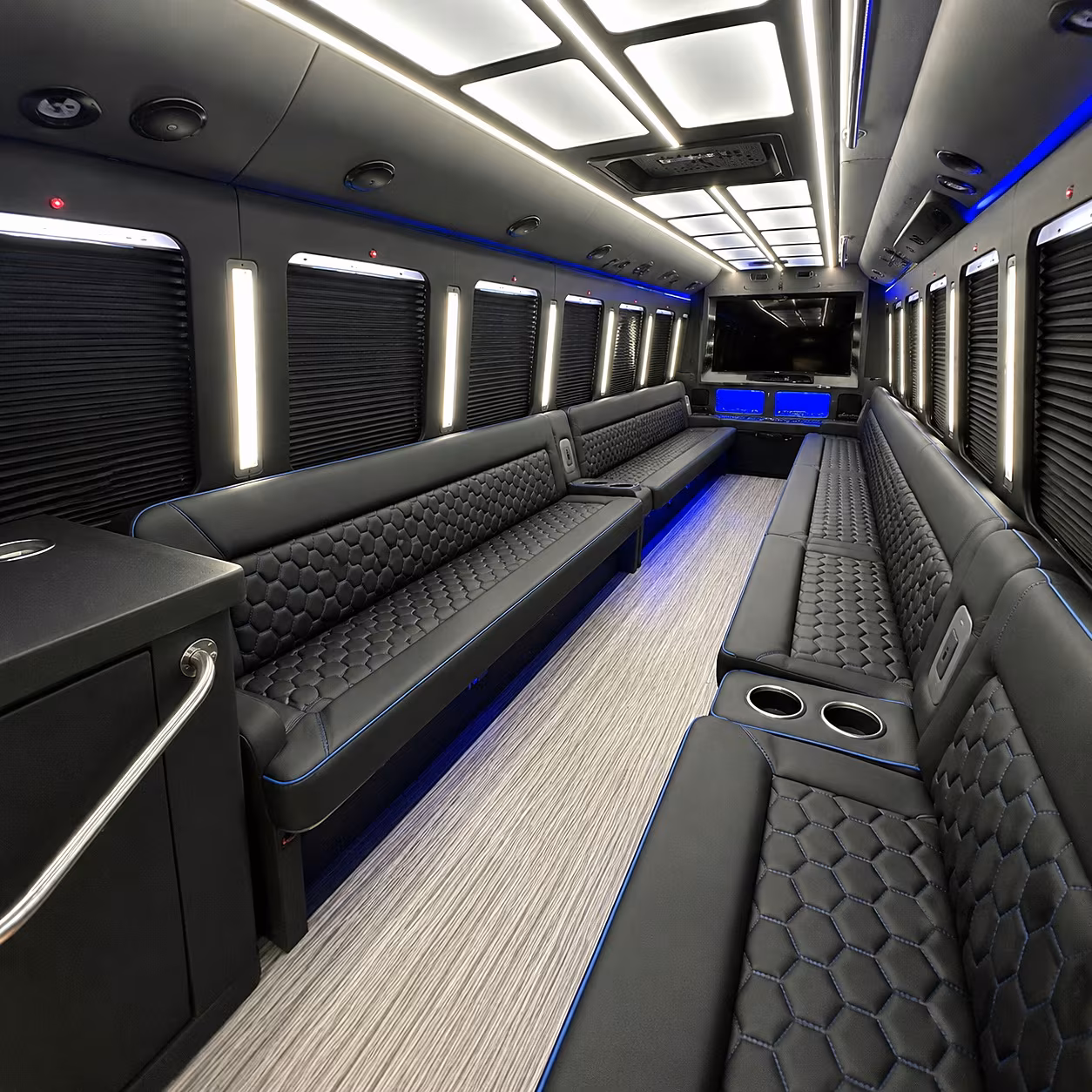 Irvine Prom & Homecoming Transportation party bus interior