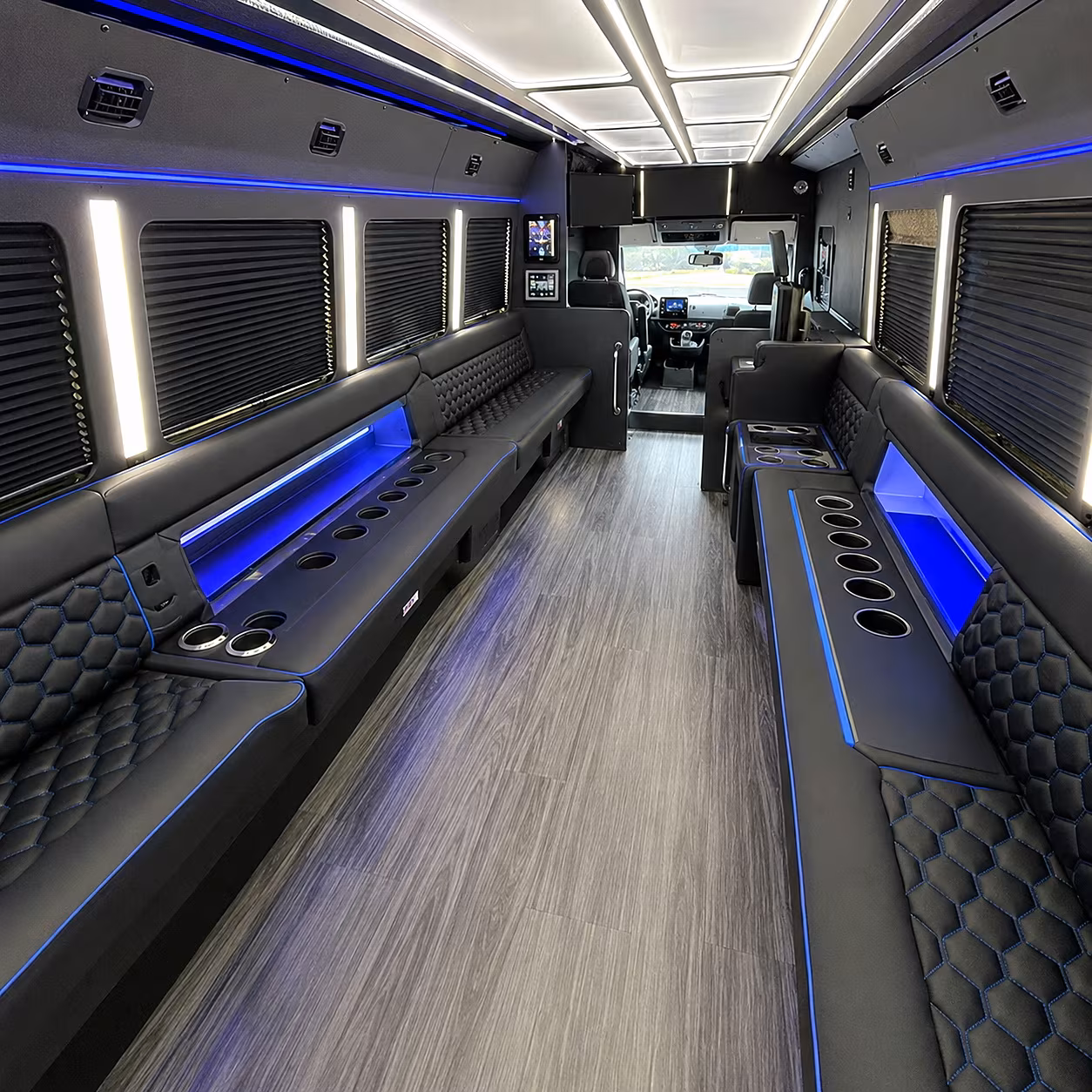 Irvine Prom & Homecoming Transportation party bus interior