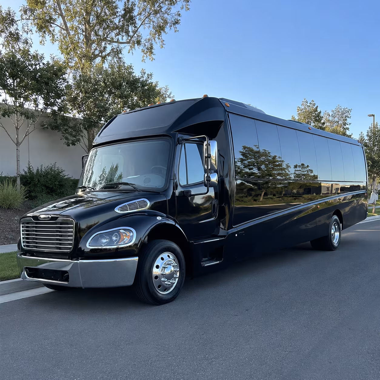 Irvine School Event Transportation party bus exterior