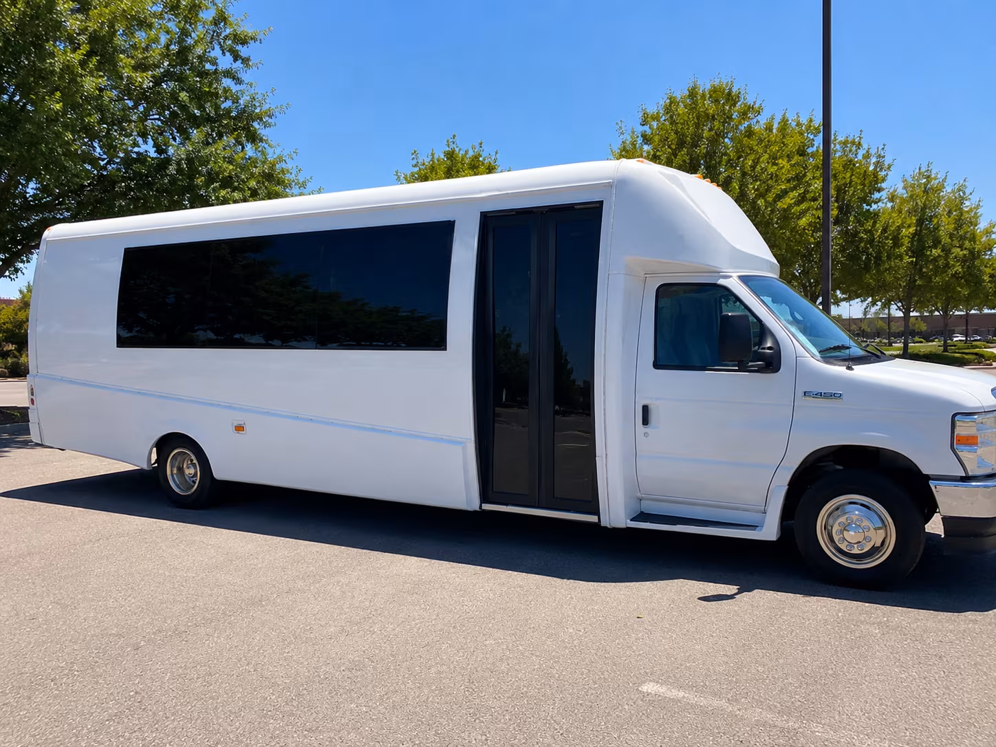 Irvine Sporting Event Transportation party bus exterior