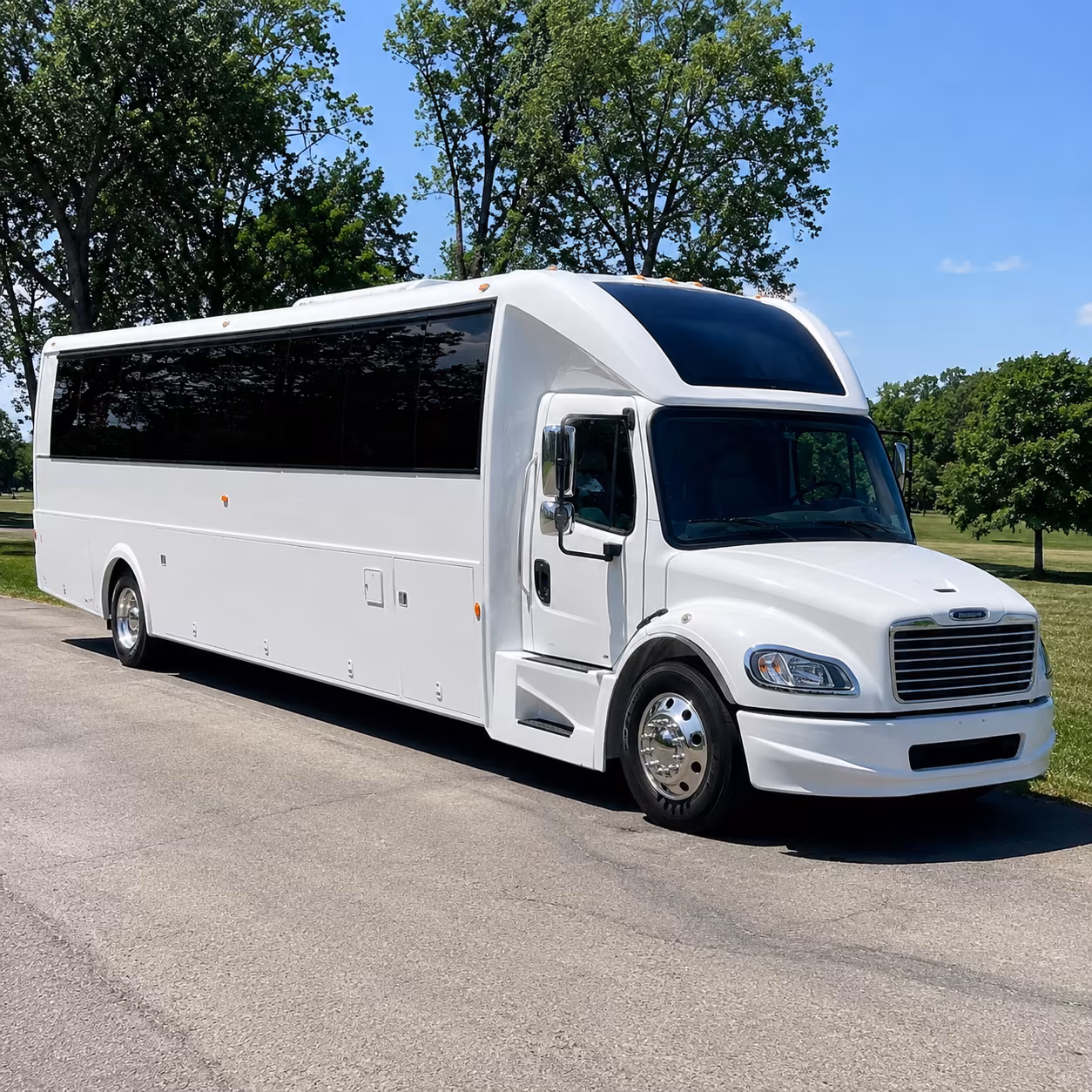 Irvine Sporting Event Transportation party bus exterior