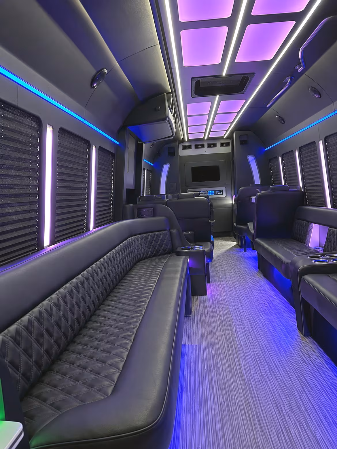 Irvine Winery Tour & Pub Crawl Transportation party bus interior