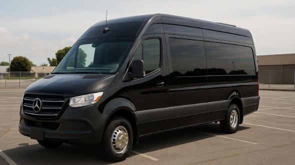 Exterior of Charter Bus Company Irvine's 15 Passenger Mini Bus in Irvine