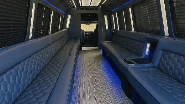Interior of Irvine Party Bus Company's 25 Passenger Party Bus in Irvine