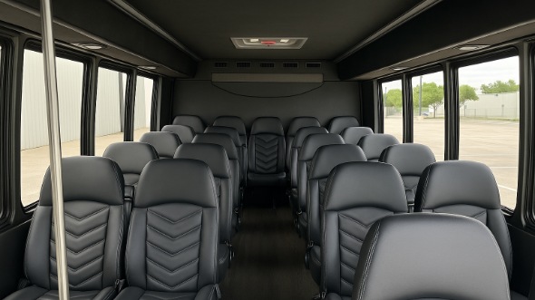 Interior of Charter Bus Company Irvine's 30 Passenger Minibus in Irvine