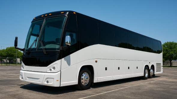 Exterior of Charter Bus Company Newport Beach's 40 Passenger Party Bus in Newport Beach