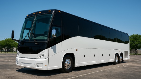 Exterior of Charter Bus Company Huntington Beach's 50 Passenger Party Bus in Huntington Beach