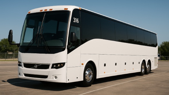 Exterior of Charter Bus Company Lake Forest's 50 Passenger Party Bus in Lake Forest