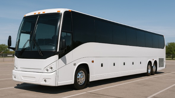 Exterior of Charter Bus Company Newport Beach's 50 Passenger Party Bus in Newport Beach