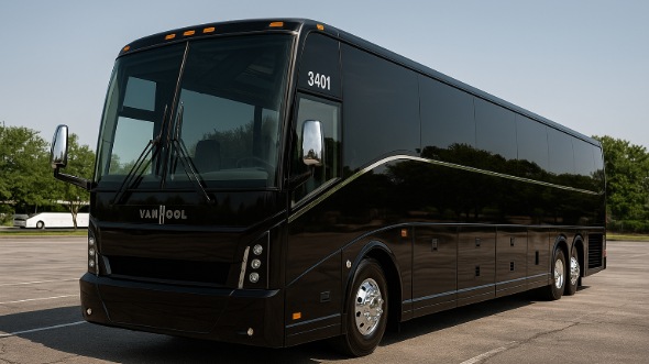 Exterior of Charter Bus Company Irvine's 55 Passenger Charter Bus in Irvine