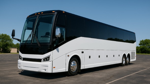 Exterior of Charter Bus Company Irvine's 56 Passenger Charter Bus in Irvine