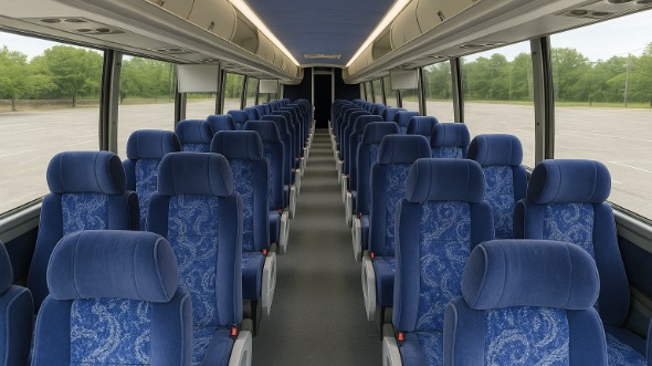 Interior of Charter Bus Company Irvine's ADA Charter Bus in Irvine