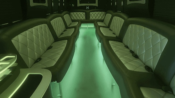irvine 25 passenger party bus interior